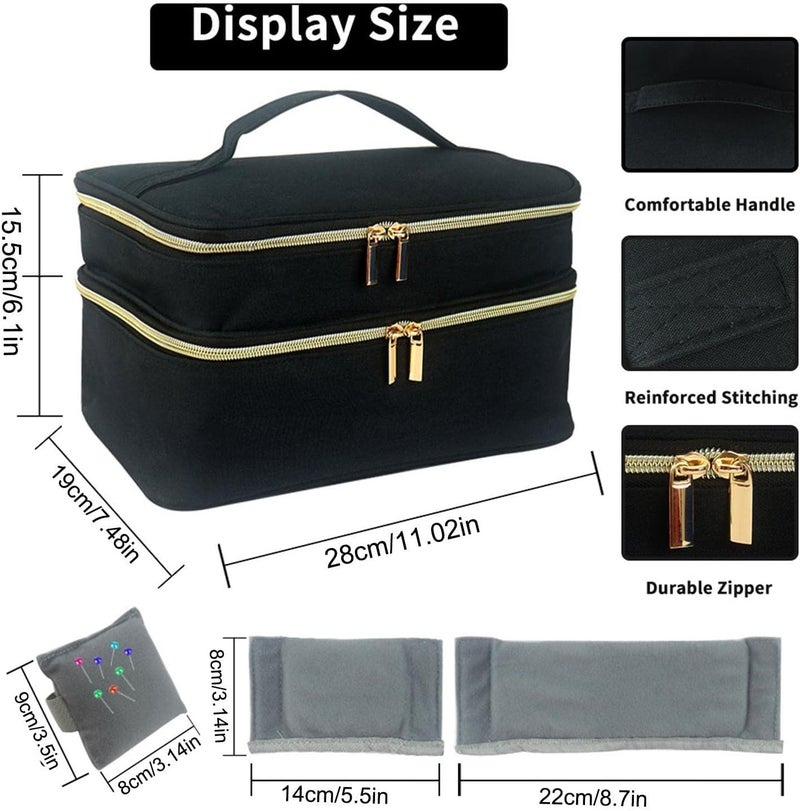 woobles 5 Pcs Sewing Box Organizer | Sewing Supplies Storage Bag - Sewing Accessories Carrying Bag, Sewing Supplies Organizer (Bag Only) - Image 4